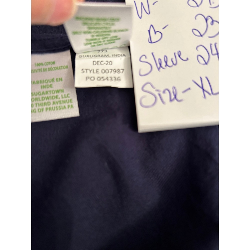 Lilly Pulitzer Coretta Embroidered Tunic Top Blue Pink Long Sleeve Women's XL - Picture 6 of 8